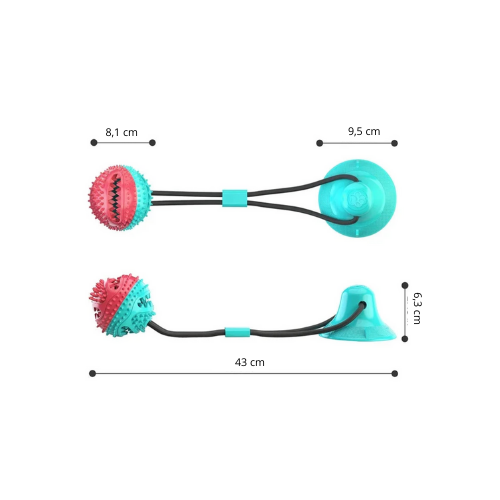 Balle interactive multifonctions pour chien