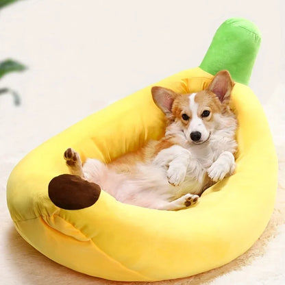 Lit banane pour chien